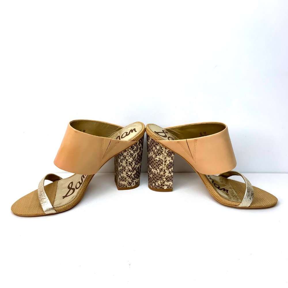 New Sam Edelman Yoselin Heels Sandals Tan/Beguie - Picture 3 of 16
